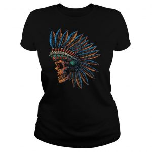 Skull Indian Side Position Day Of The Dead Retro Vintage shirt
