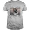 That’s What I Do I Work From Home And I Know Things Cat Reading Vintage Retro shirt