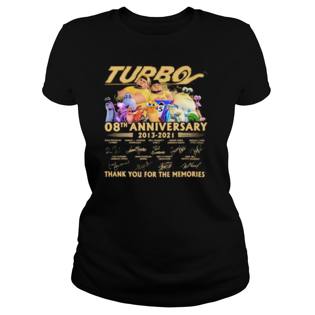 Turbo 08th anniversary 2013 2021 thank for the memories signatures shirt