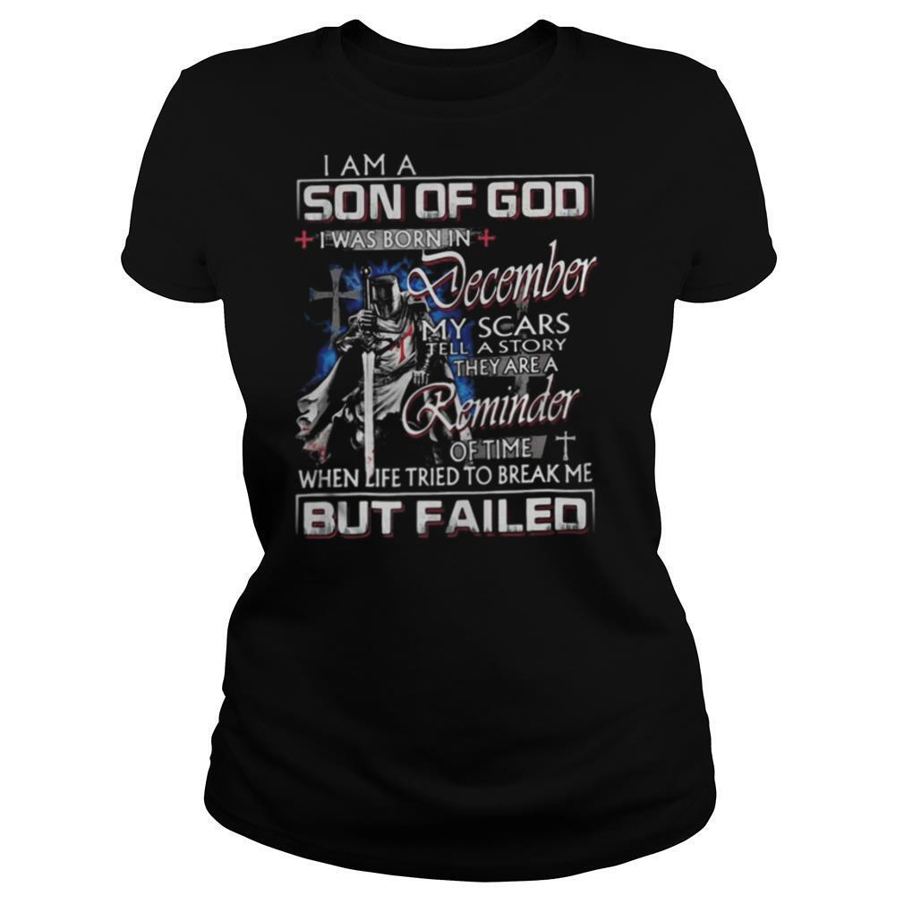 Vikings i am a son of god i was born in december my scars tell a story they are a reminder of time shirt