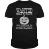 Wanted Halloween Jack O’Lantern Pumpkin Western Poster shirt