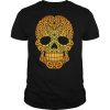 Yellow Swirling Sugar Skull Day Of The Dead shirt