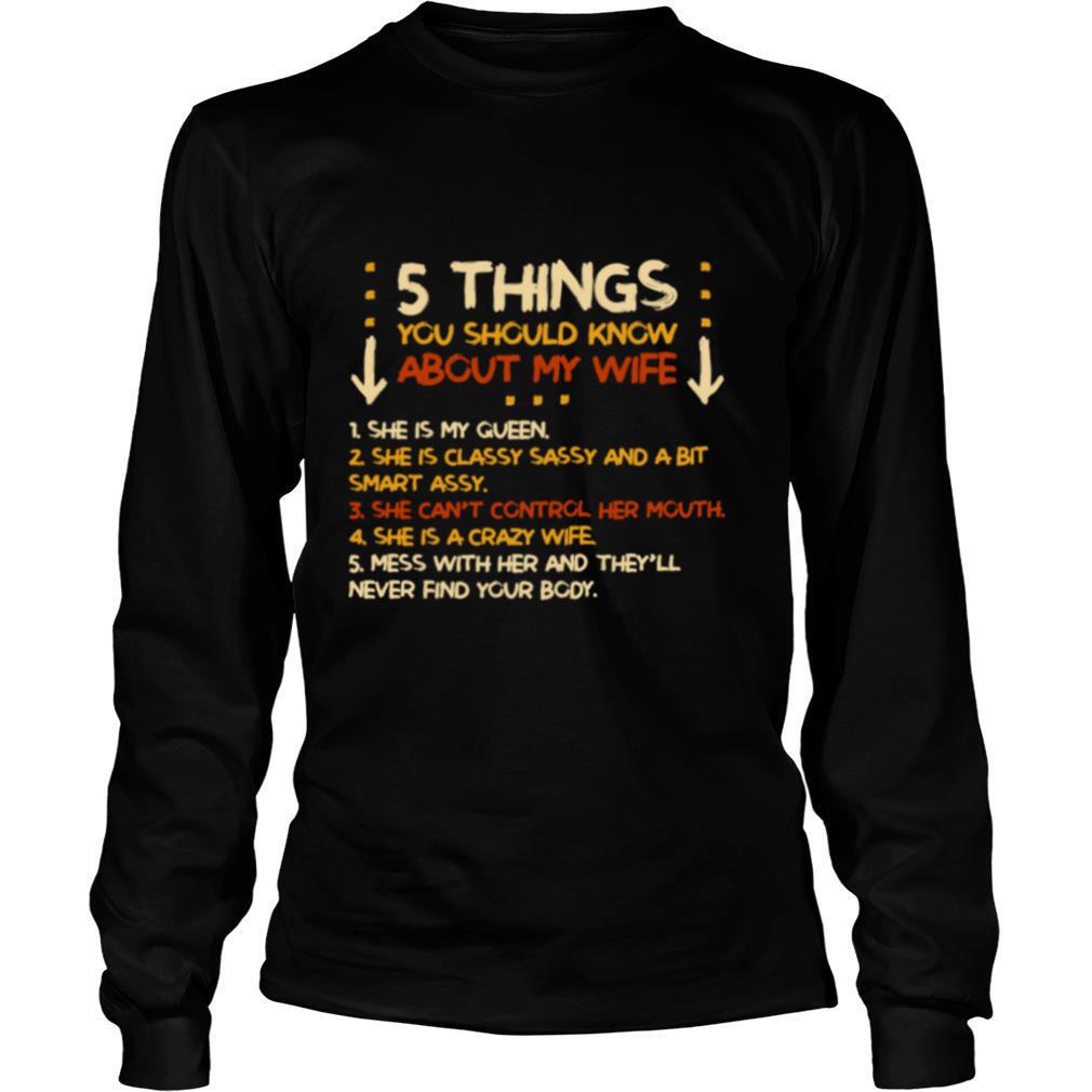 5 Things You Should Know About My Wife shirt