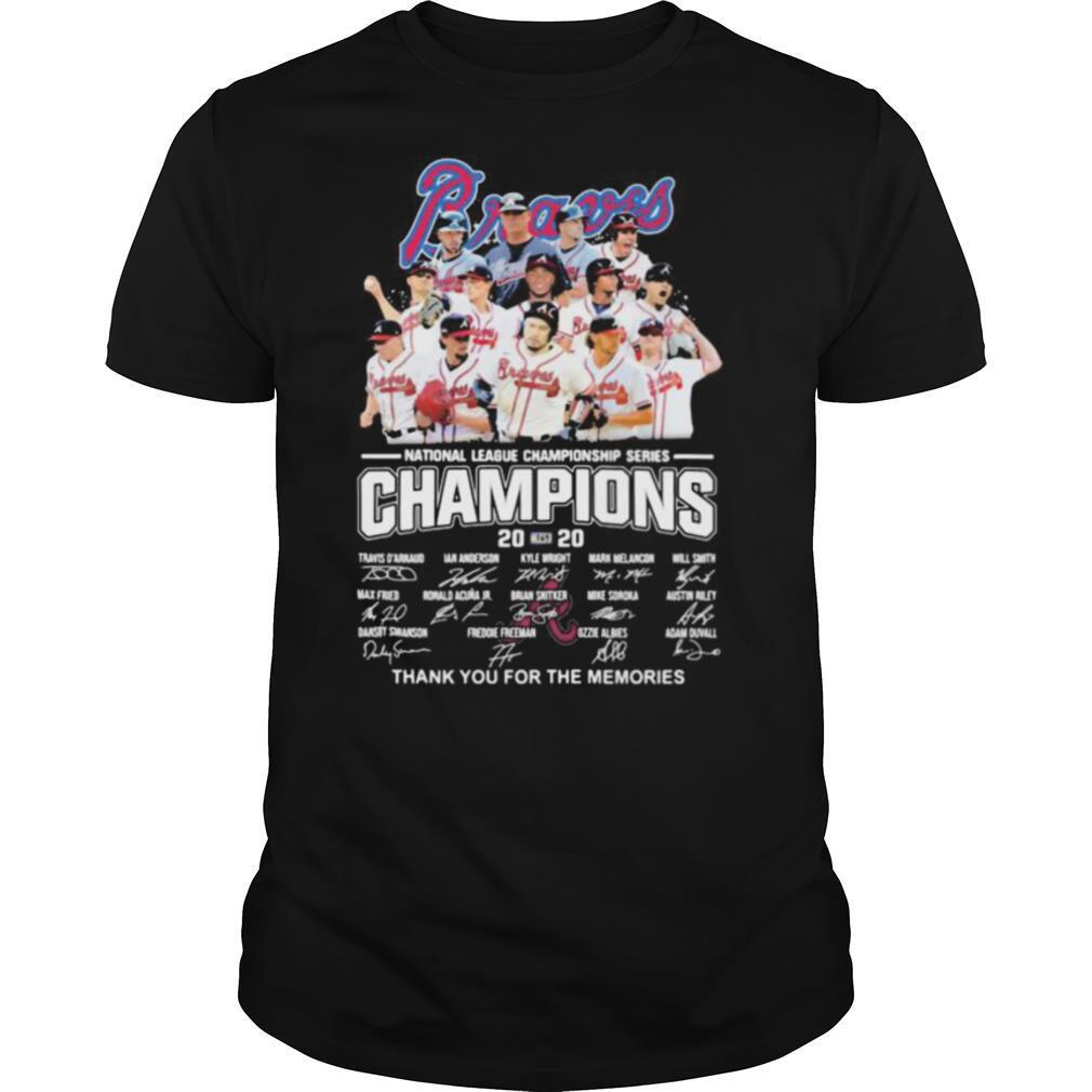 Atlanta braves national league championship series champions 2020 thank you for the memories signatures shirt