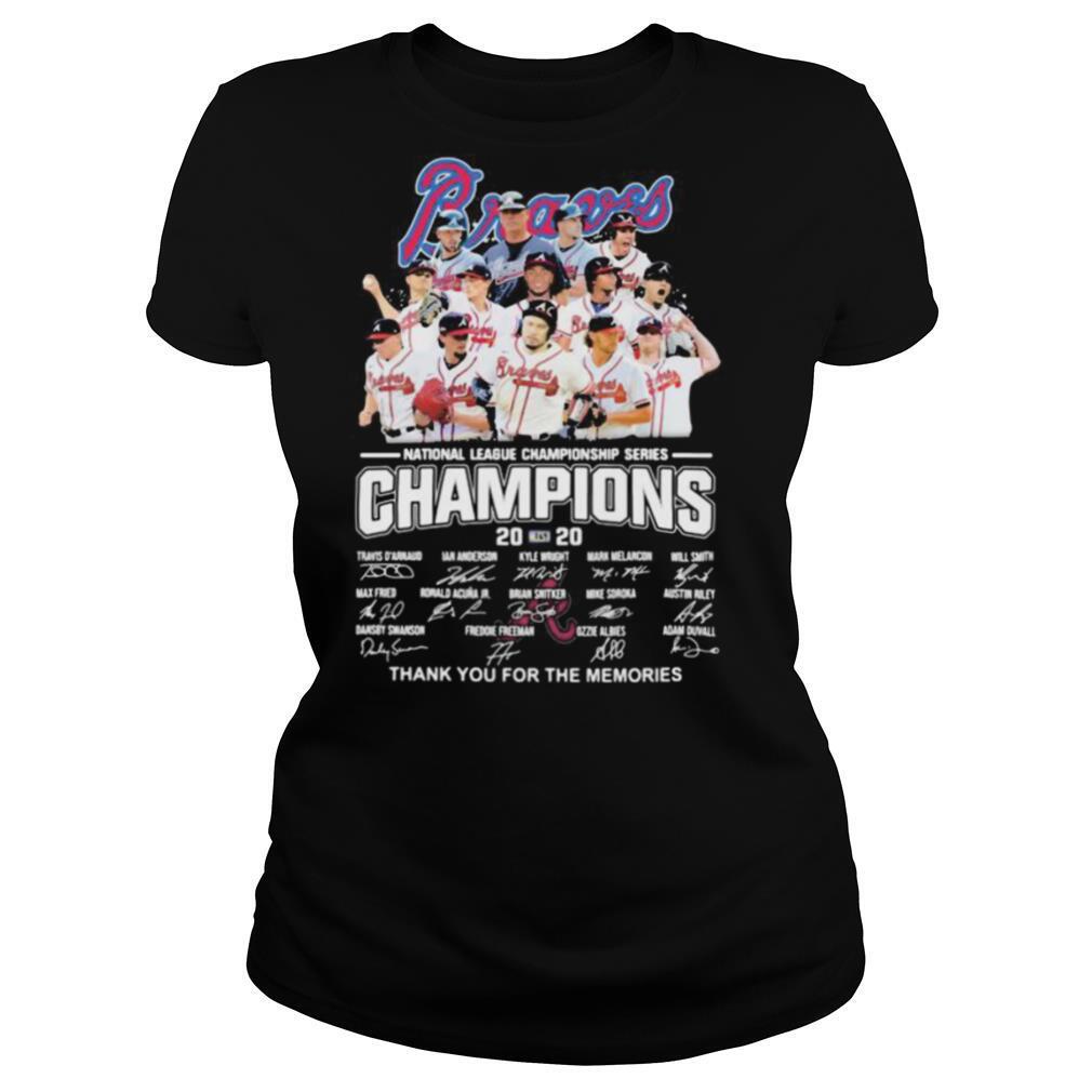 Atlanta braves national league championship series champions 2020 thank you for the memories signatures shirt