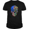 Buy Spooky Skull Autism Awareness US Flag American Support shirt