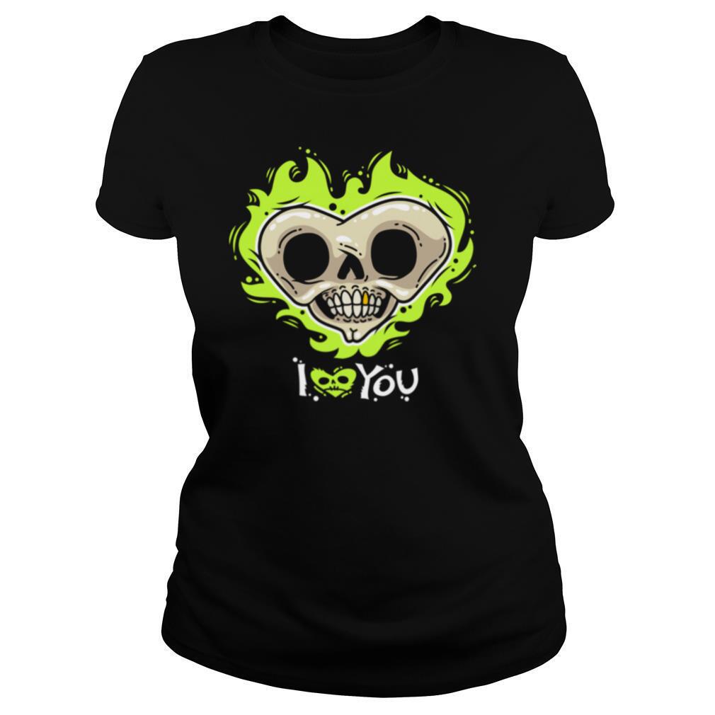 I Love You Skull Heart Halloween Day shirt
