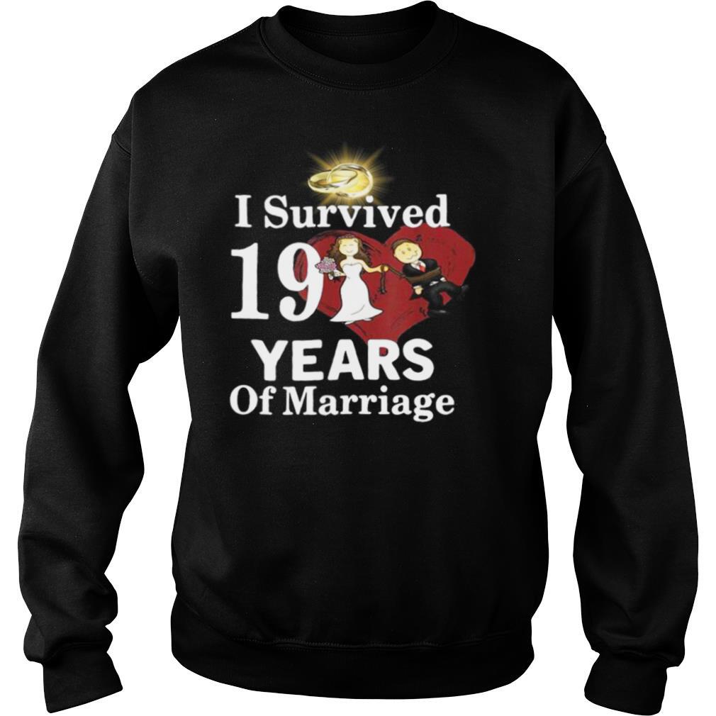 I Survived 19 Years Of Marriage Wedding Anniversary shirt