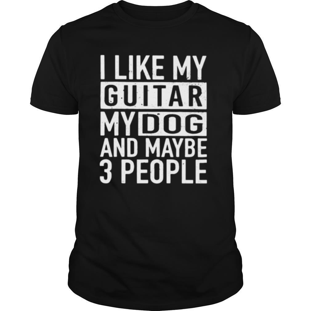 I like guitar and dog and maybe 3 people vintage shirt