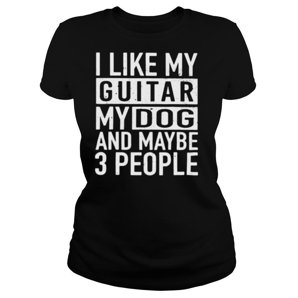 I like guitar and dog and maybe 3 people vintage shirt