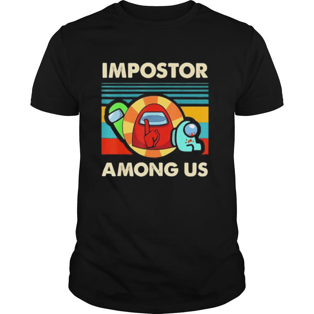 Impostor Among Us Funny Vintage Game Sus shirt