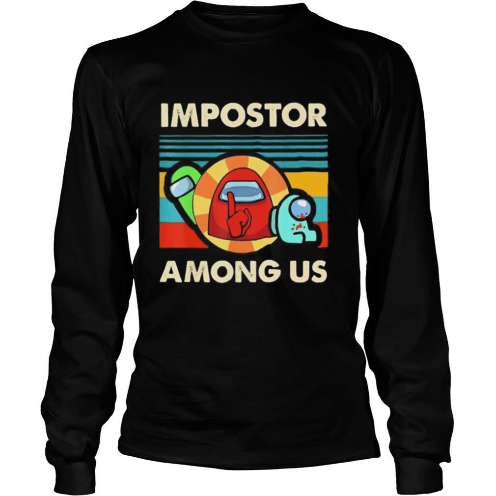 Impostor Among Us Funny Vintage Game Sus shirt