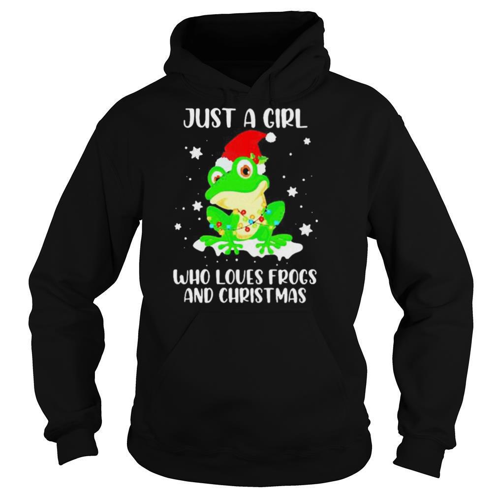 Just A Girl Who Loves Frogs And Christmas shirt
