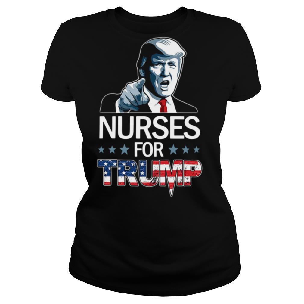 Nurses For Trump American Flag shirt
