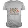 Peace Love Cure Leukemia Awareness Diamond shirt