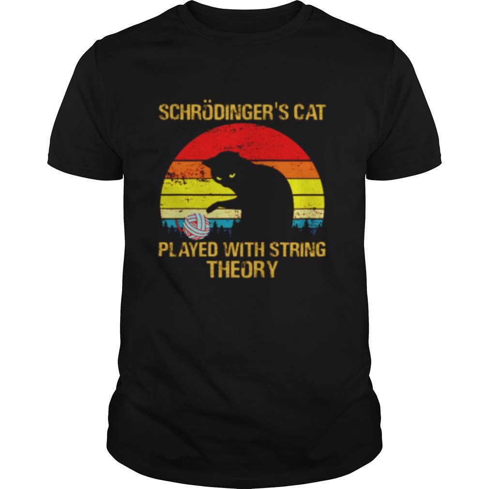 Schrodingers Cat played with string theory vintage shirt