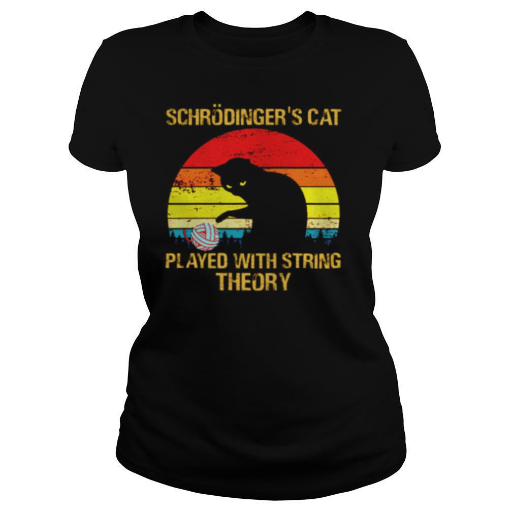 Schrodingers Cat played with string theory vintage shirt
