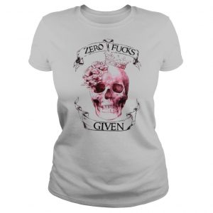 Skull girl zero fucks given shirt