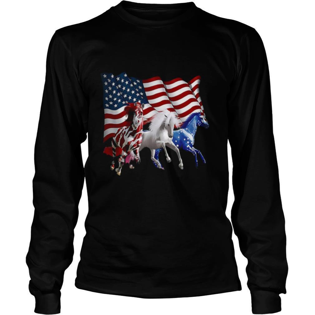 Three Horse American Flag shirt