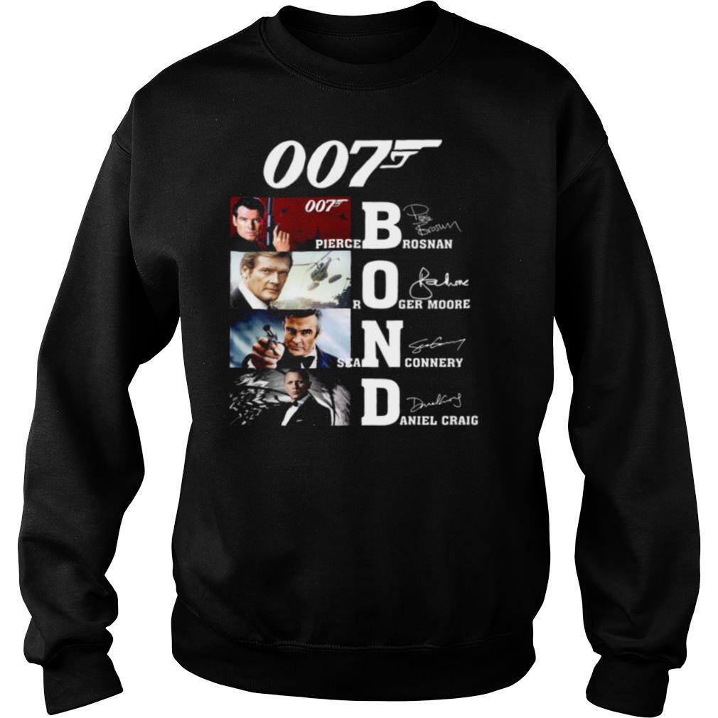 007 Pierce Brosnan Roger Moore Sean Connery Daniel Craig Signature shirt