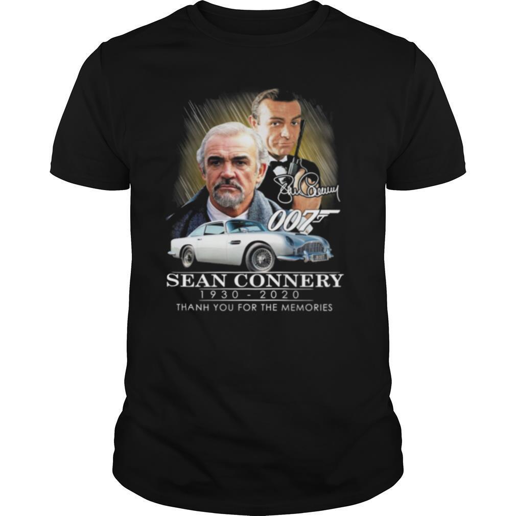 007 Sean Connery 1930 2020 thank you for the memories signatures shirt