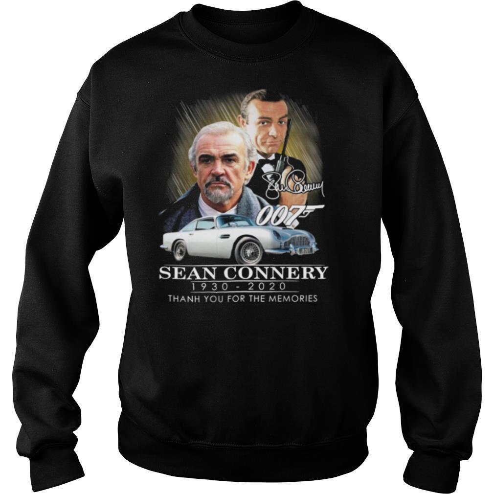 007 Sean Connery 1930 2020 thank you for the memories signatures shirt
