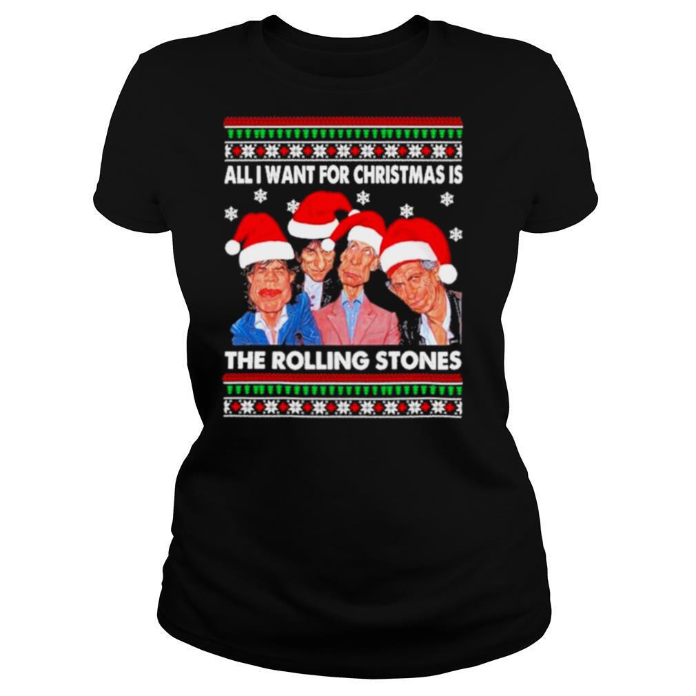 ALl I want for Christmas is The Rolling Stones 2020 Christmas ugly shirt