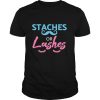 Baby Shower Gender Reveal Staches or Lashes shirt