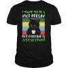 Black cat i want to be a nice person but everyone is just so stupid vintage retro shirt