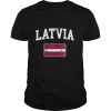 Latvia flag vintage latvian flag retro shirt