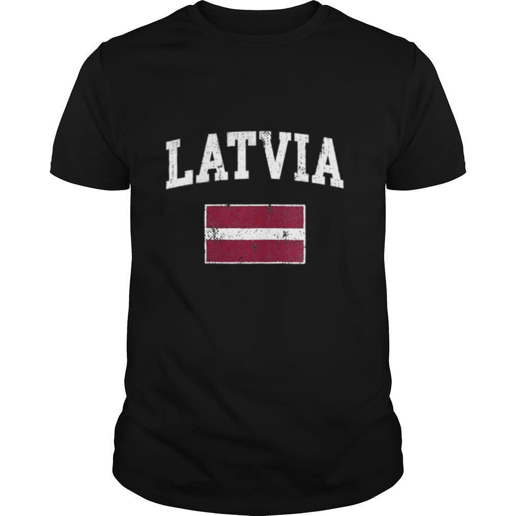 Latvia flag vintage latvian flag retro shirt