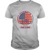 Quarantine Edition 1981 40 Years Of Being Awesome 40th Birthday 40 Years Old American Flag shirt