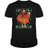 Santa Chicken Ugly Christmas Light shirt