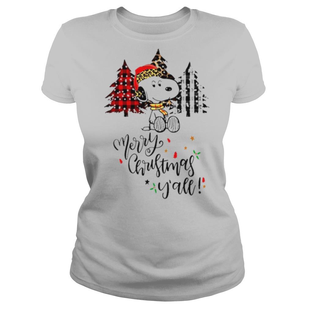 Santa Snoopy Merry Christmas Yall shirt