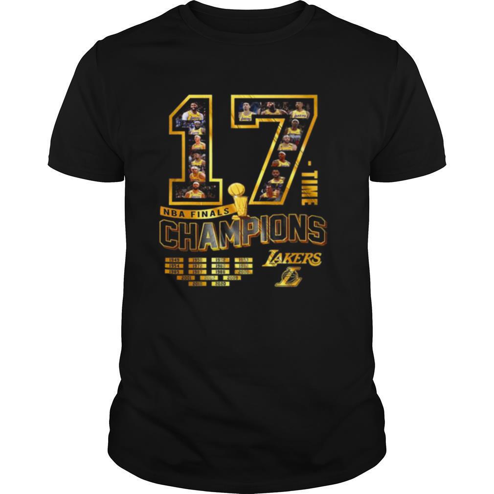 17 Time Nba Finals Champions Los Angeles Lakers 1949 1950 1952 1953 shirt