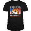 Doge For President Doge Meme Cute Puppy Make America Snow Again shirt