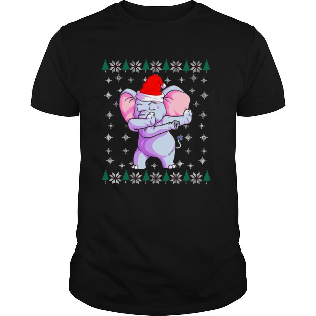 Elephant Christmas Boys Santa Hat Lover Gift shirt