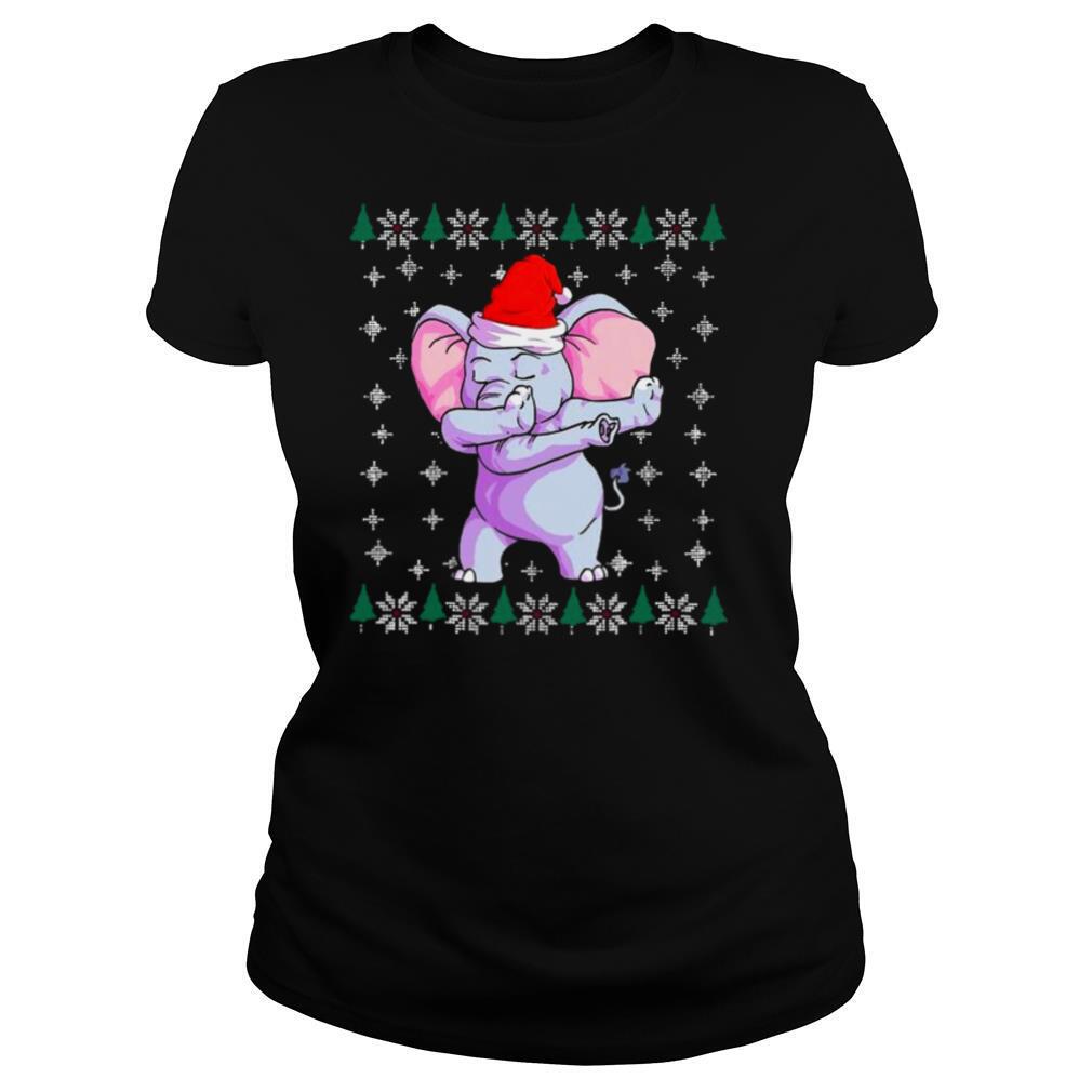 Elephant Christmas Boys Santa Hat Lover Gift shirt