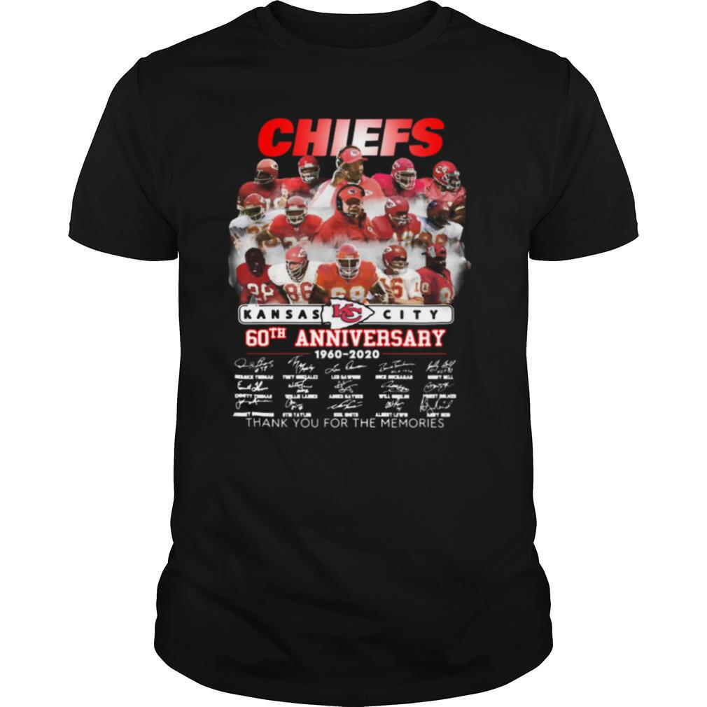 Kansas City Chiefs 61St Anniversary 1960 2021 thank signatures shirt