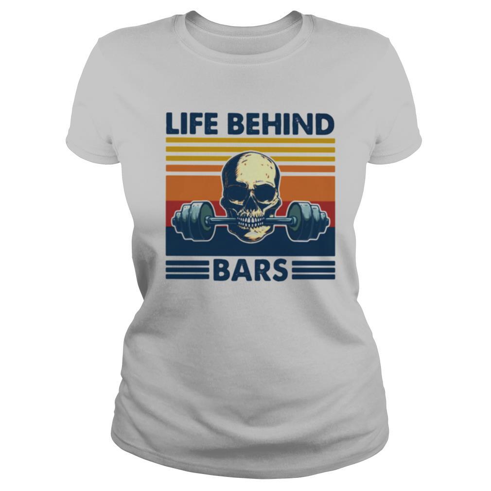 Life Behind Bars Skull Gym Vintage shirt