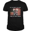 My Favorite Soldier Calls Me Mom Shoes Flowers American Flag shirt