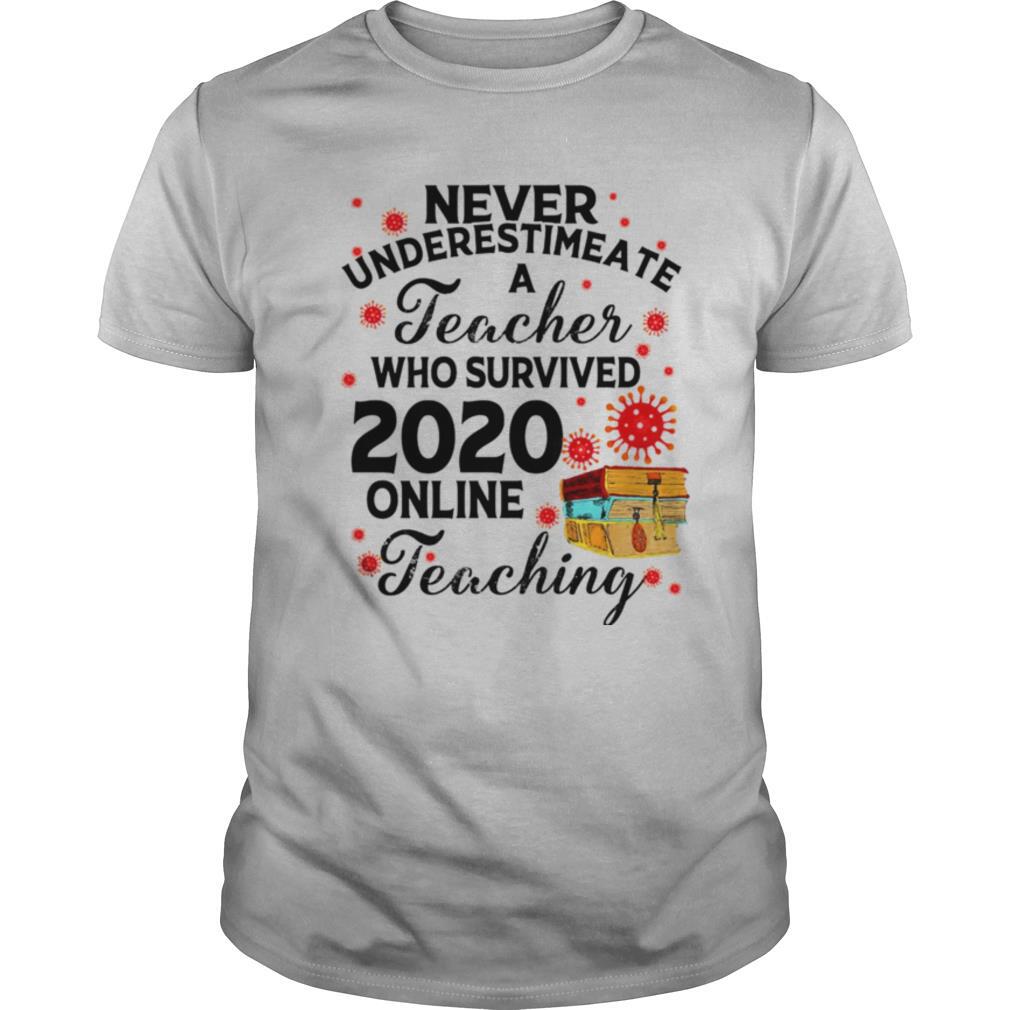 Never Underestimate A Teacher Who Survived 2020 Online Teaching shirt