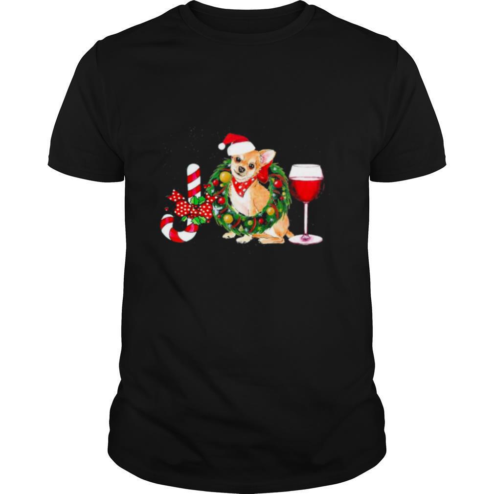 Santa chihuahua joy merry christmas shirt