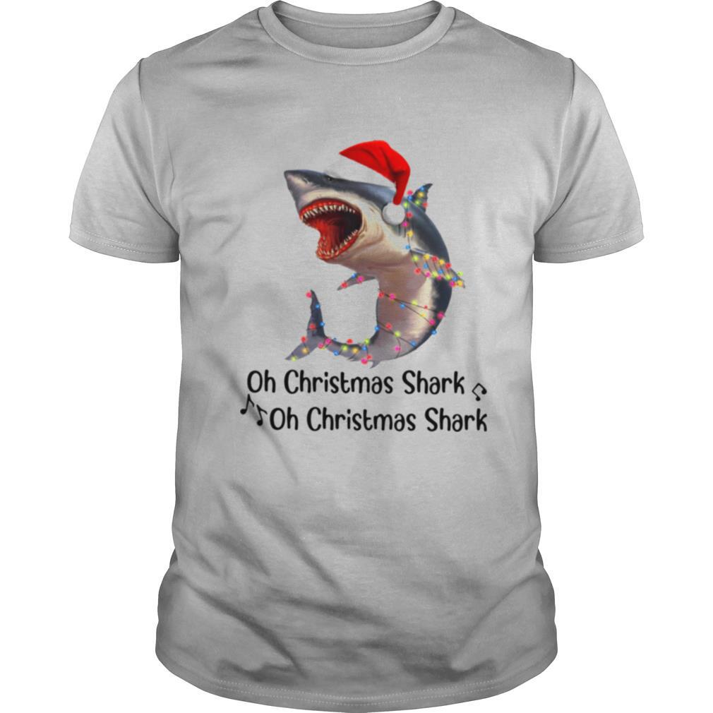 Shark Santa Light Oh Christmas Shart Oh Christmas Shark shirt