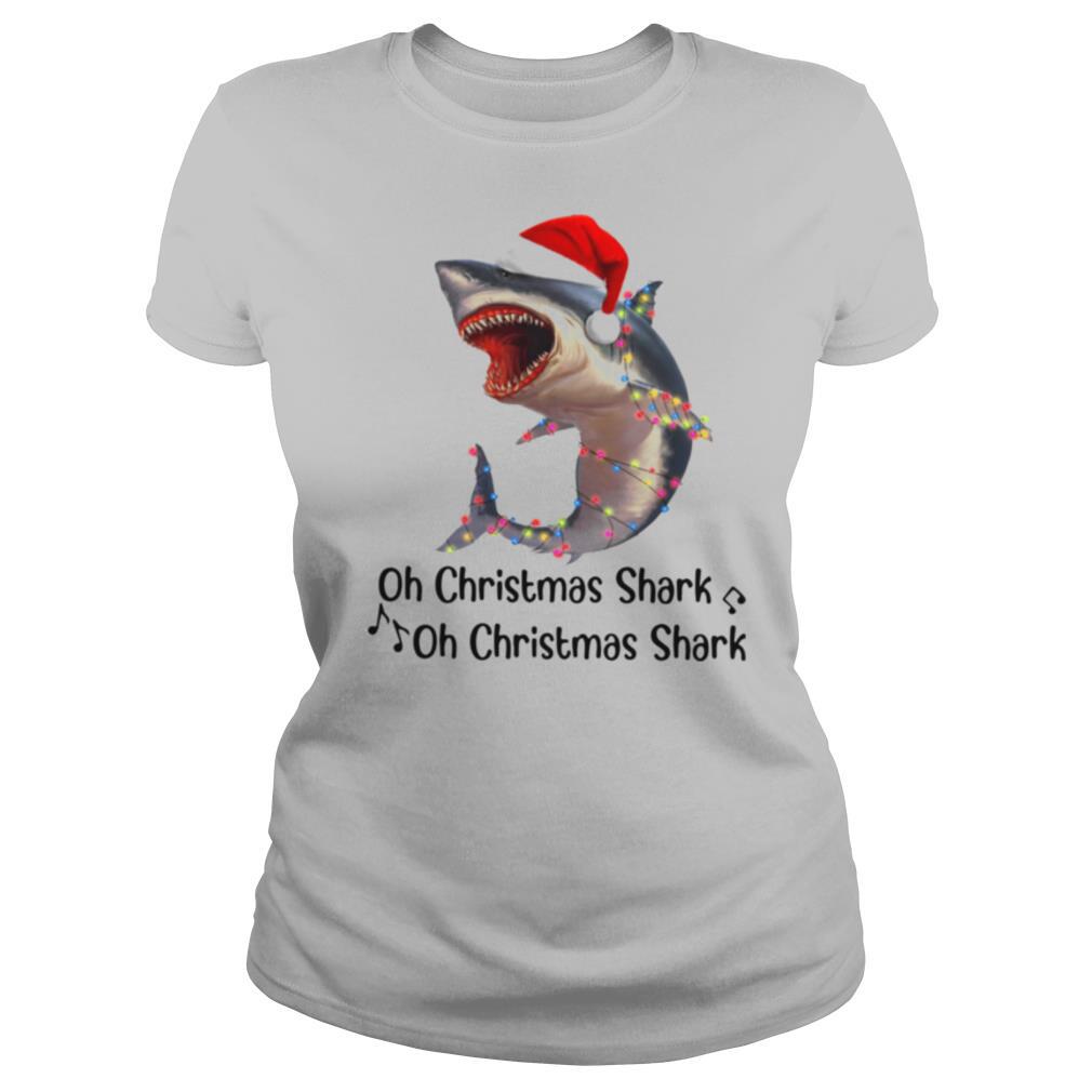 Shark Santa Light Oh Christmas Shart Oh Christmas Shark shirt