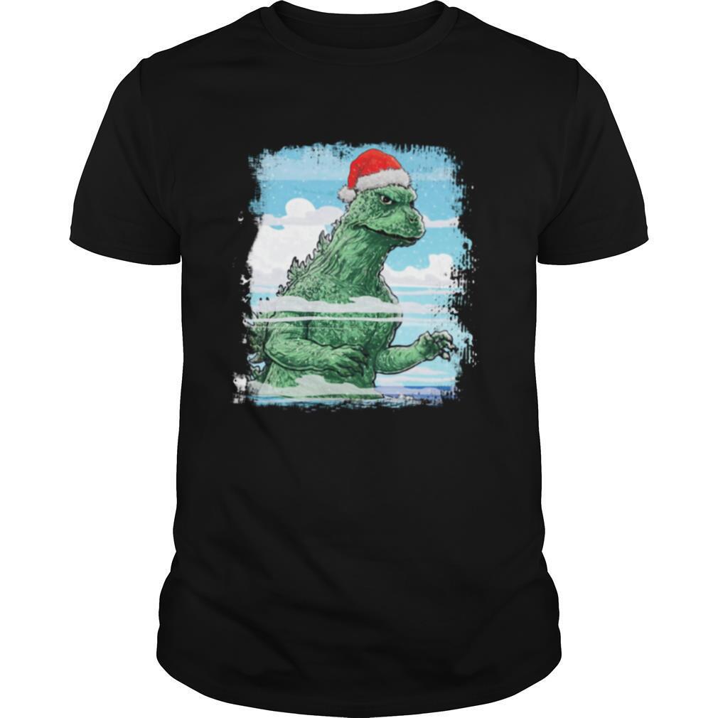 T Rex Wear Hat Santa Claus Merry Christmas shirt