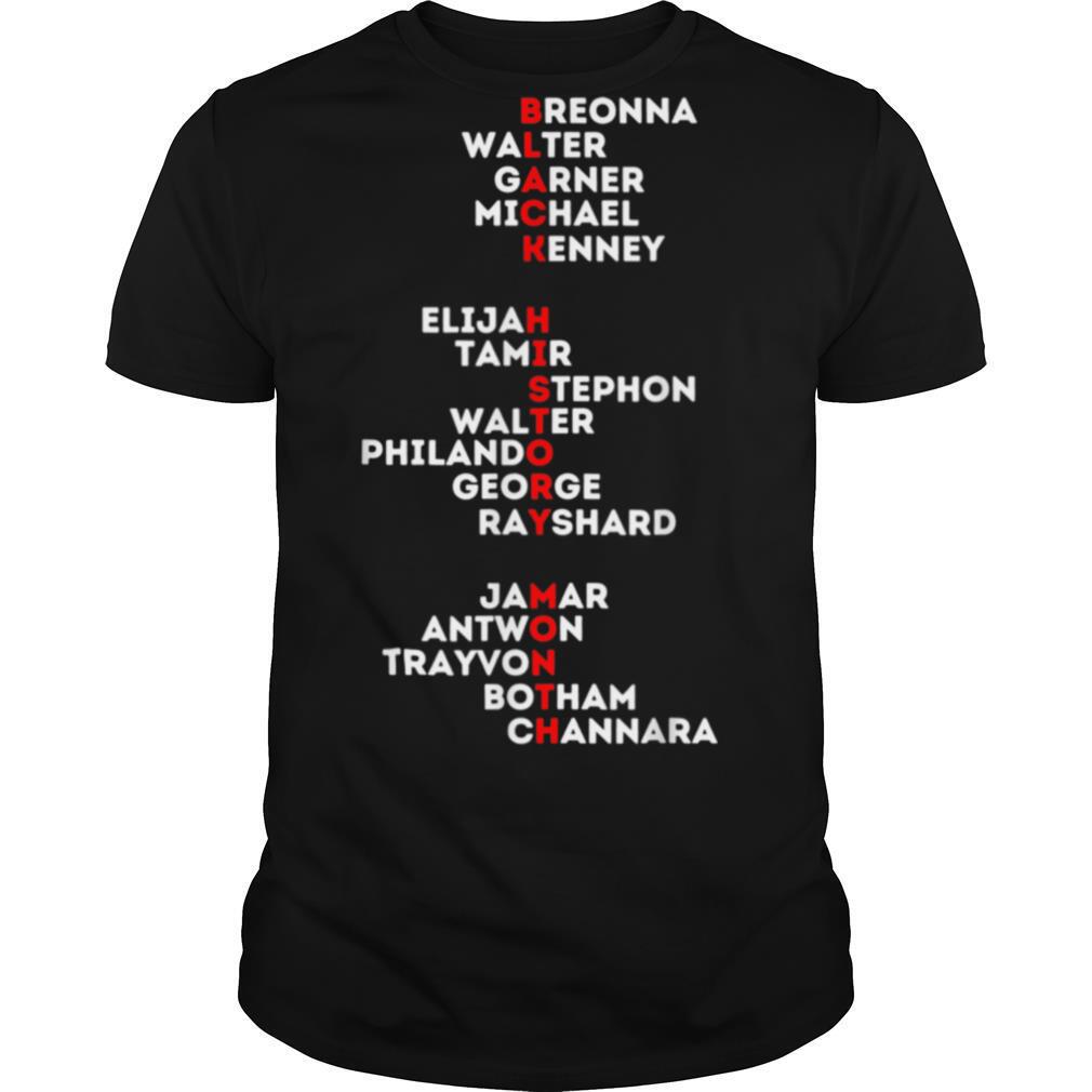 Black History Month Say My Name Their African American Lives shirt