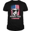 Funny Pitbull Dad American Flag shirt