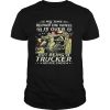 My Time Behind The Wheel Is Over But Being A Trucker Never Ends Skull American Flag shirt