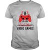 V is for video game valentine shirt